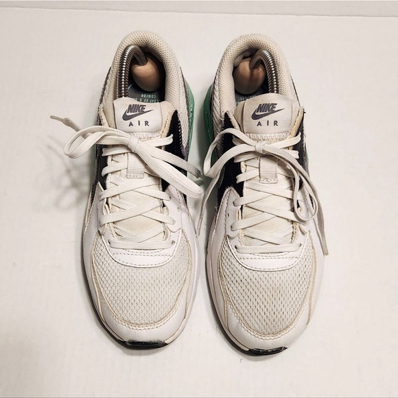 Nike Air Max Excee Leather Mesh Sneakers White Green Grey 6 - Picture 4 of 10